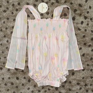 Sal & Pimenta Pastel Ice Cream Print Baby Romper